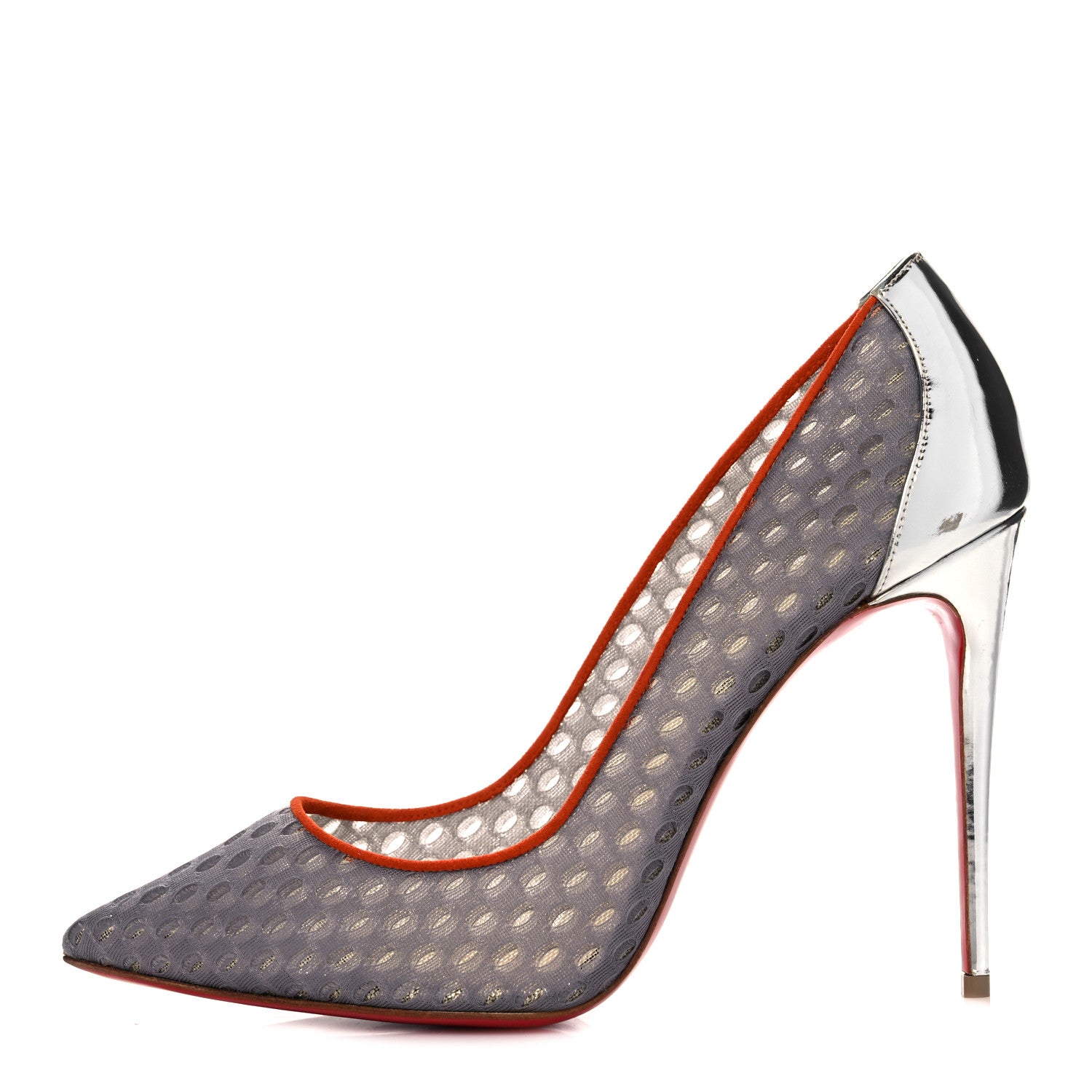 Christian Louboutin Fishnet Suede Follies Resille 100 Pumps 39 1 of 13
