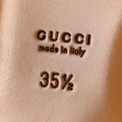 Gucci X KEN SCOTT Malaga Kid Floral Women's Princetown Slippers 35.5 Green Lilac Water Plant 6 of 10