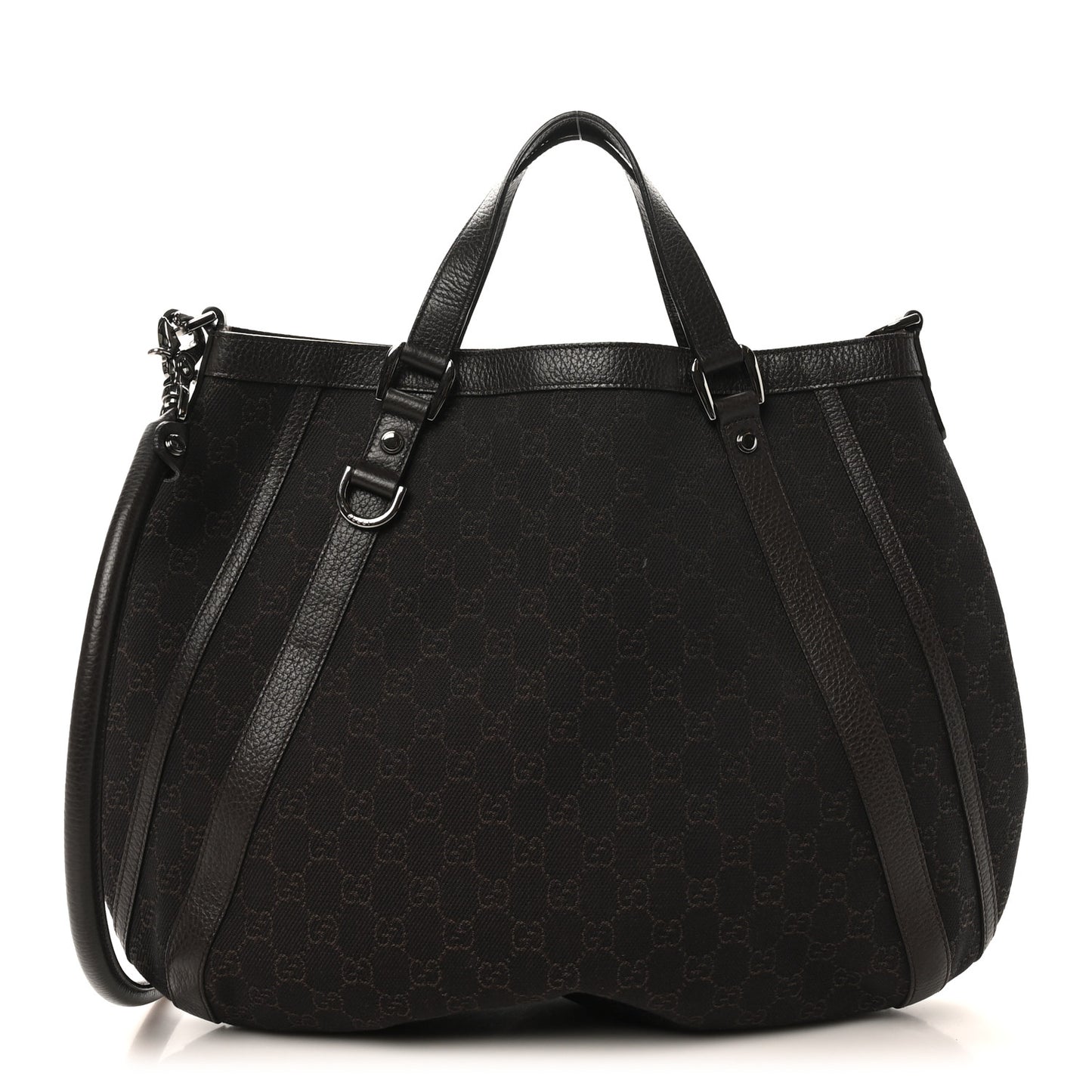 Monogram Medium Abbey Convertible Tote Dark Brown