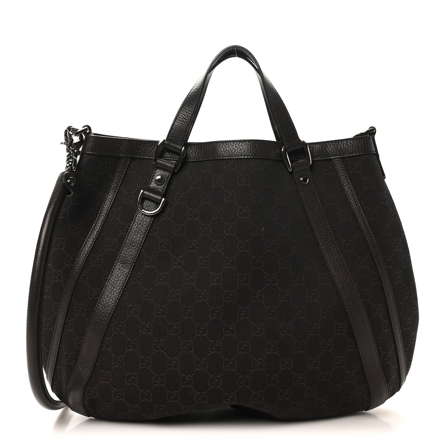 Gucci Monogram Medium Abbey Convertible Tote Dark Brown 1 of 10