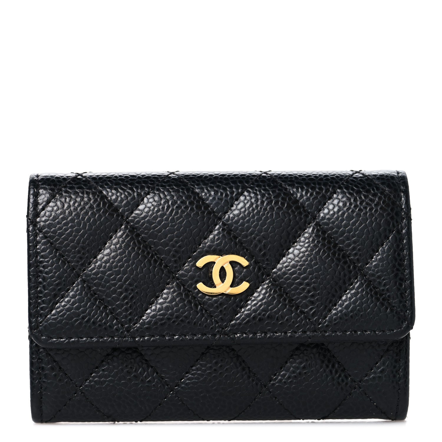 Chanel Caviar Quilted Flap Card Holder Black 1 of 9