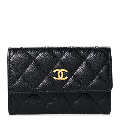 Chanel Caviar Quilted Flap Card Holder Black 1 of 9