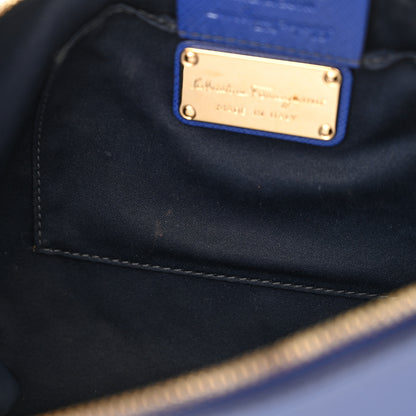 Salvatore Ferragamo Calfskin Shoulder Bag Blue 11 of 11