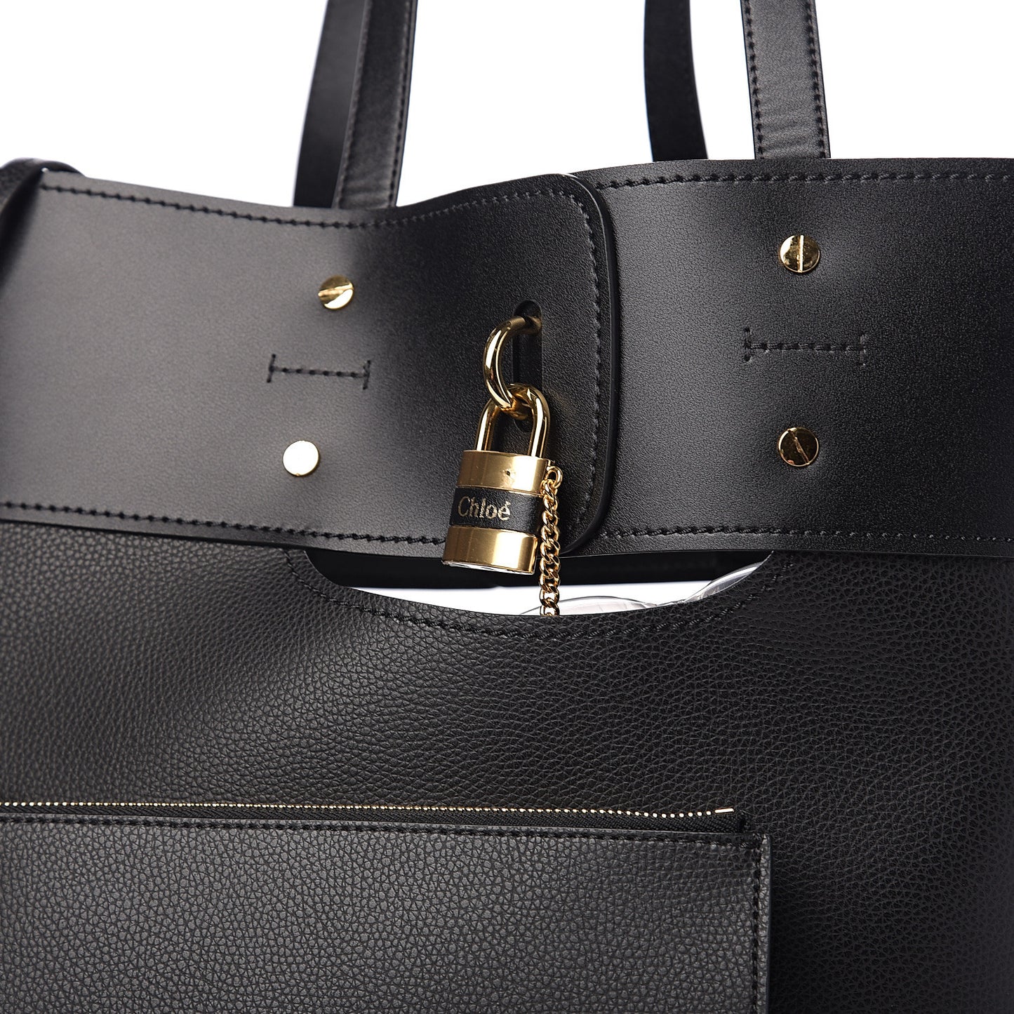 Smooth Grained Calfskin Medium Aby Tote Black