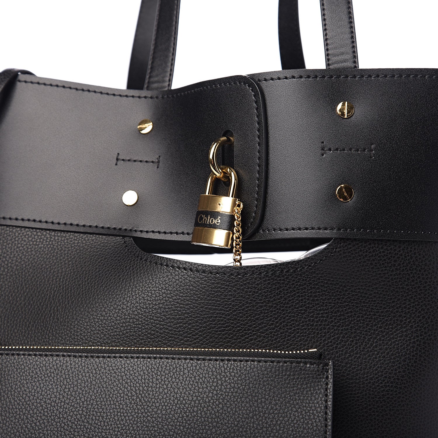 Chloe Smooth Grained Calfskin Medium Aby Tote Black 9 of 13