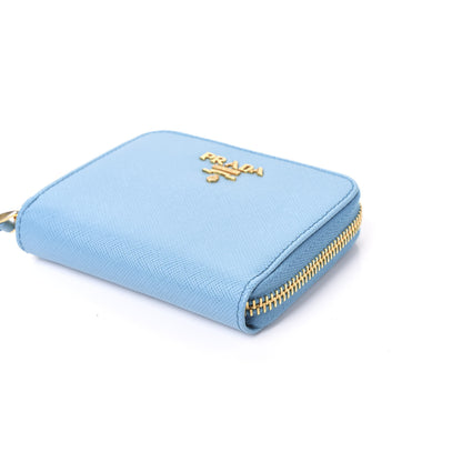 Prada Saffiano Metal Zip Coin Purse Voyage 6 of 9