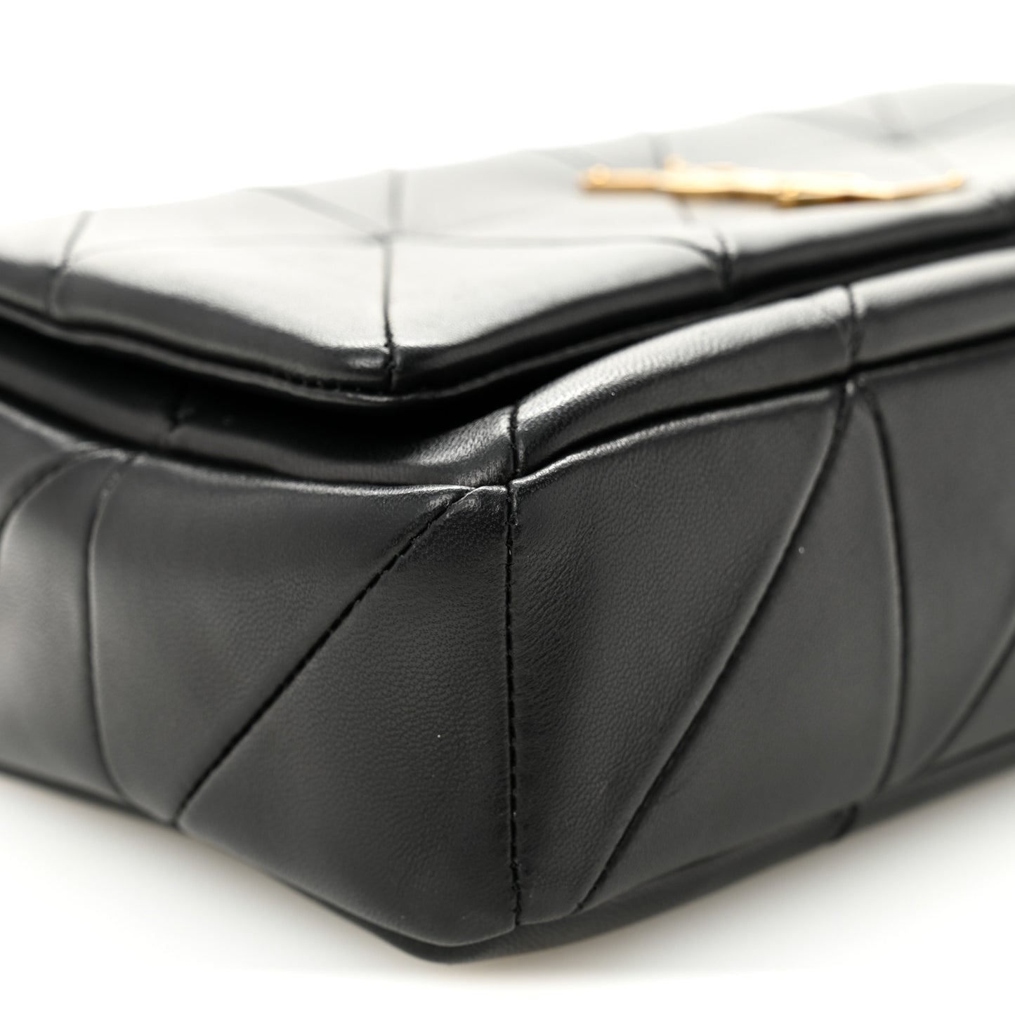Lambskin Patchwork Monogram Medium Jamie Black