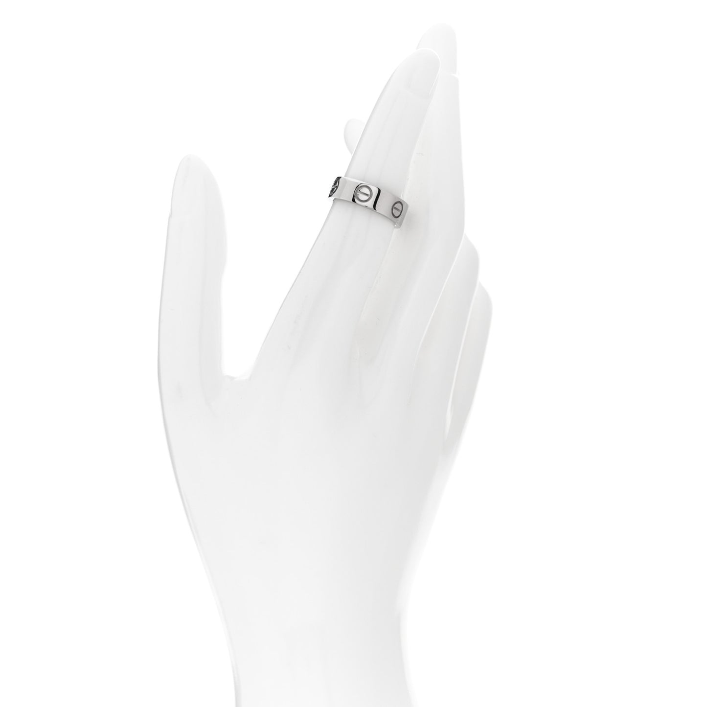 18K White Gold 5.5mm LOVE Ring 49 5