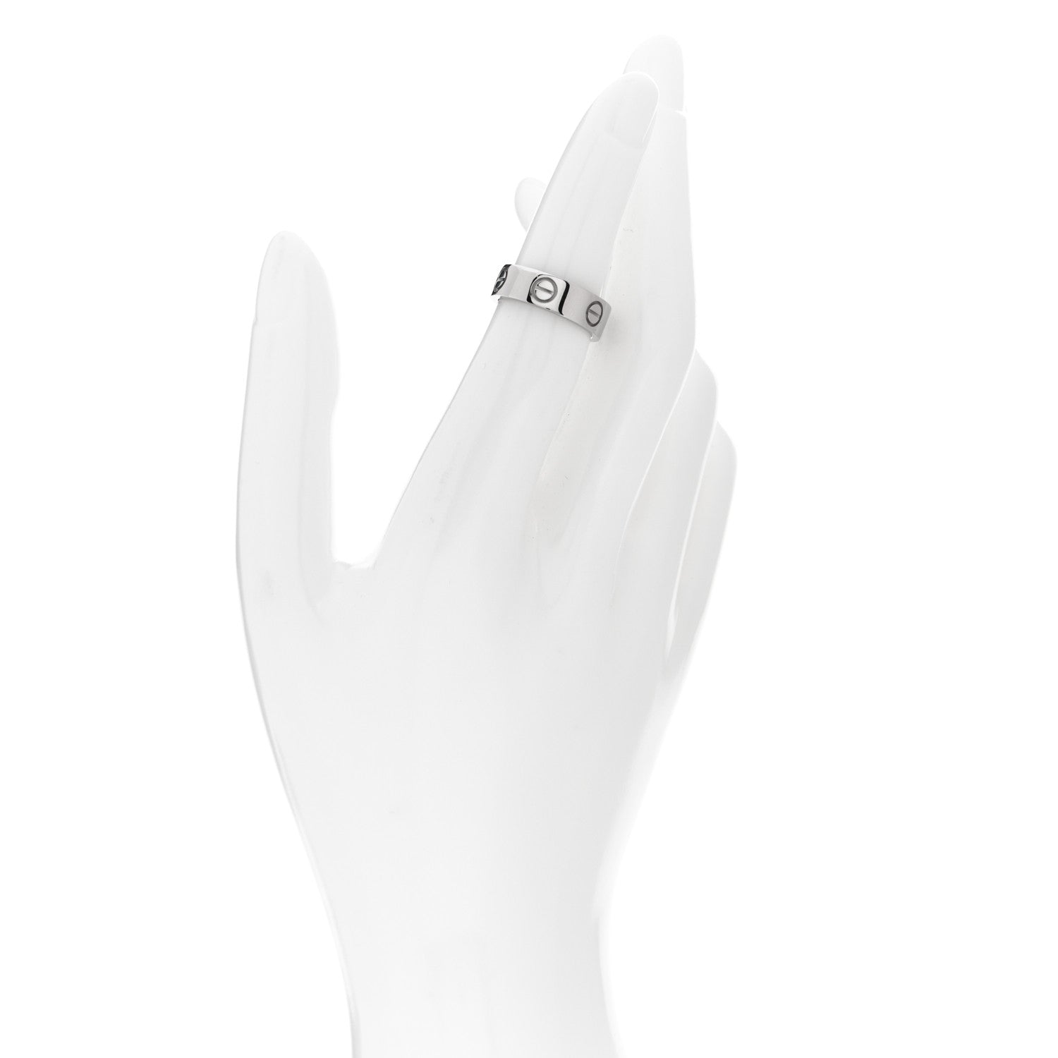 Cartier 18K White Gold 5.5mm LOVE Ring 49 5 2 of 4