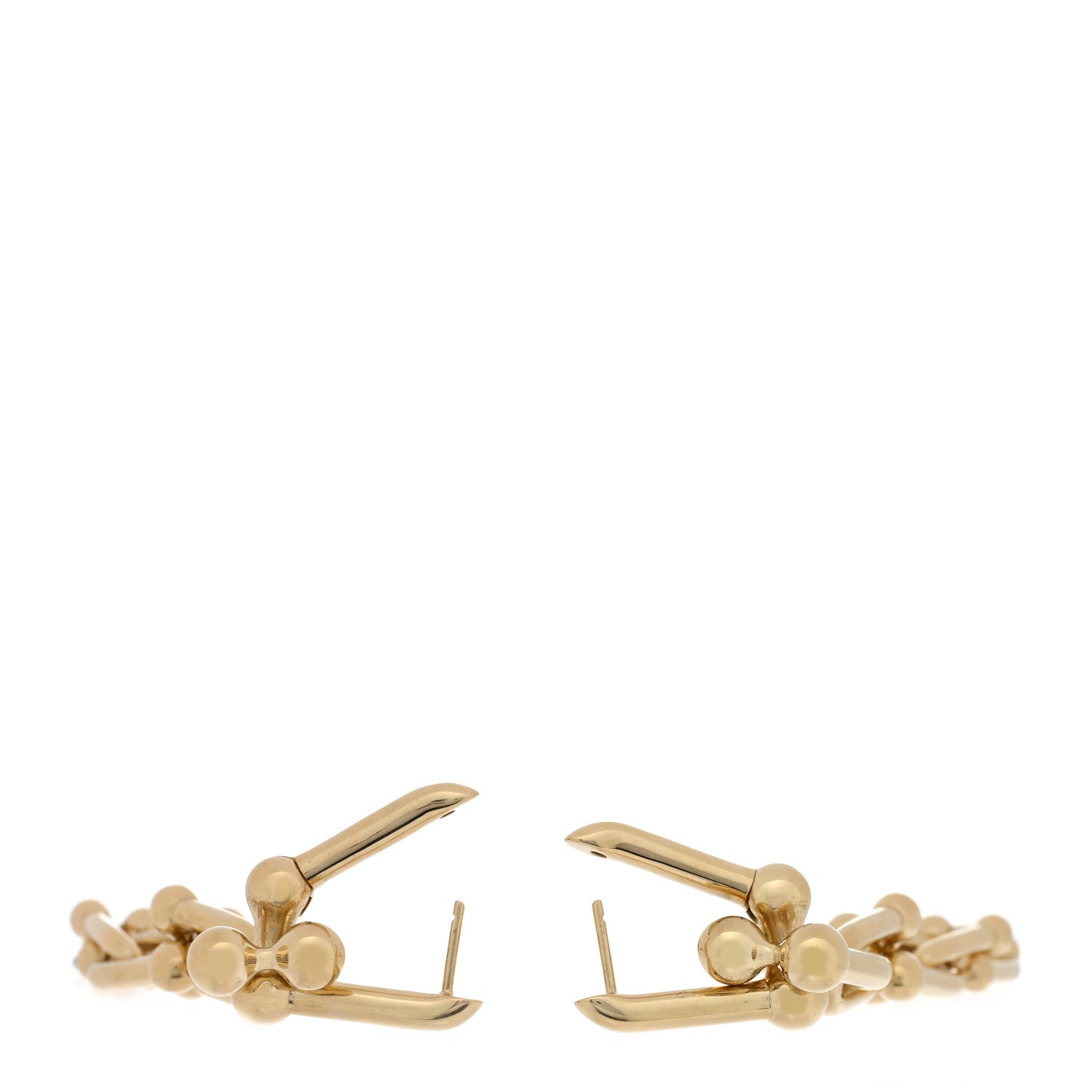 Tiffany 18K Yellow Gold HardWear Graduated Link Earrings 3 of 5