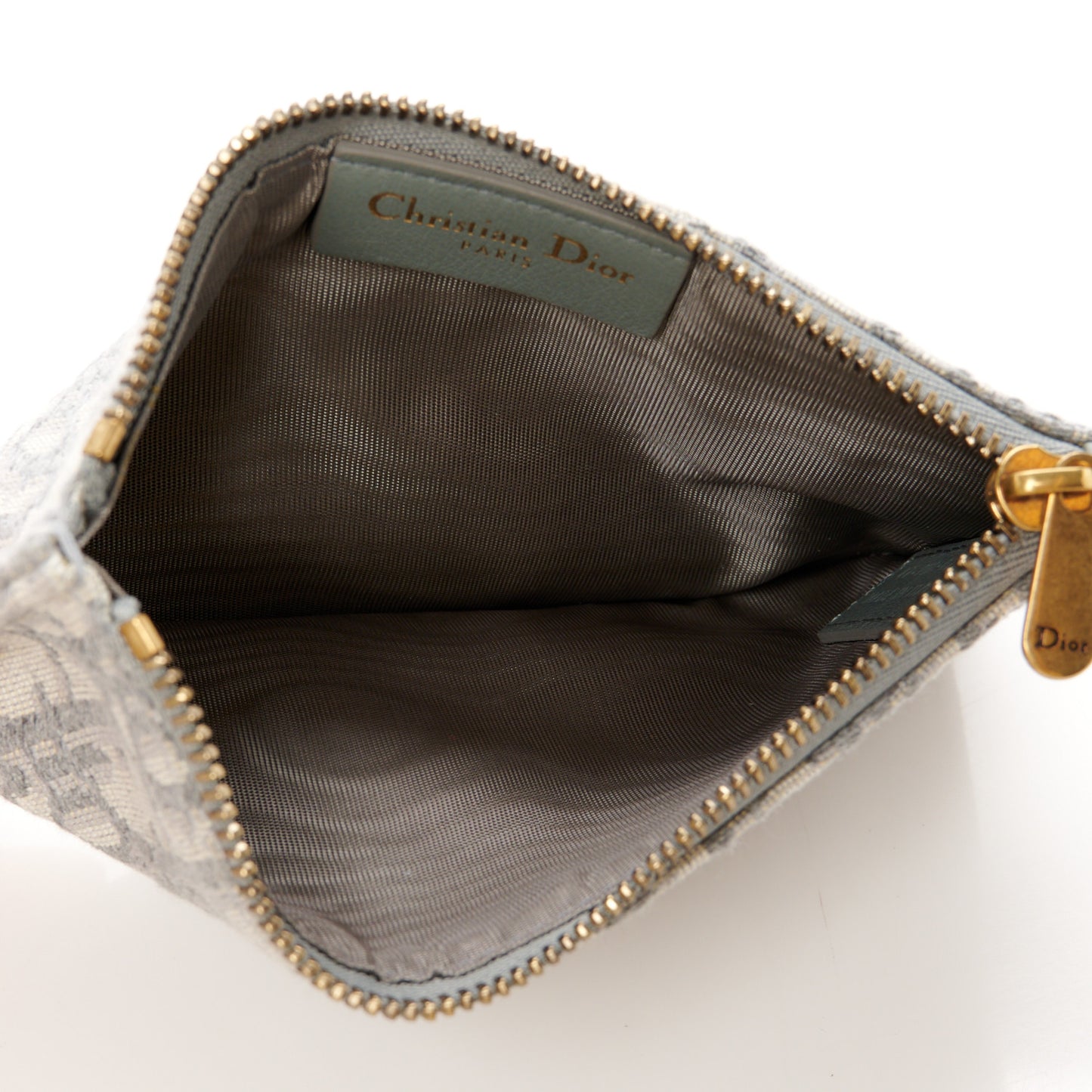 Oblique Saddle Chain Long Wallet Grey