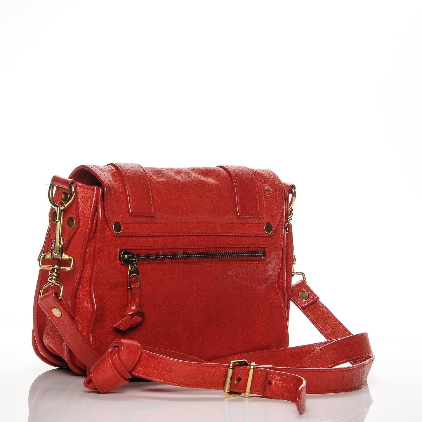 Lambskin PS1 Mini Pouch Messenger Fire Red