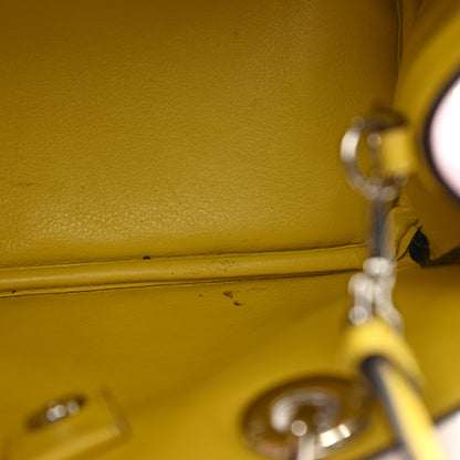 Christian Dior Calfskin Tri-Color Mini Diorissimo Tote Brown Pink Yellow 12 of 12