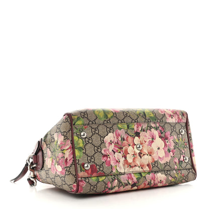 Gucci GG Supreme Monogram Blooms Small Boston Beige Multicolor Dry Rose 4 of 19