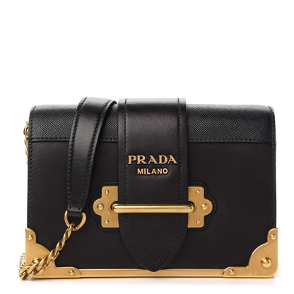 Prada City Calf Saffiano Cahier Bag Black 1 of 9