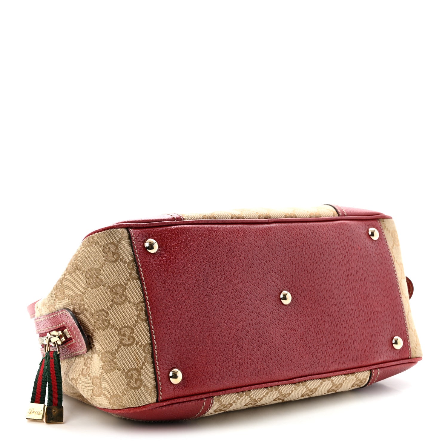 Gucci Monogram Small Princy Satchel Red 3 of 10