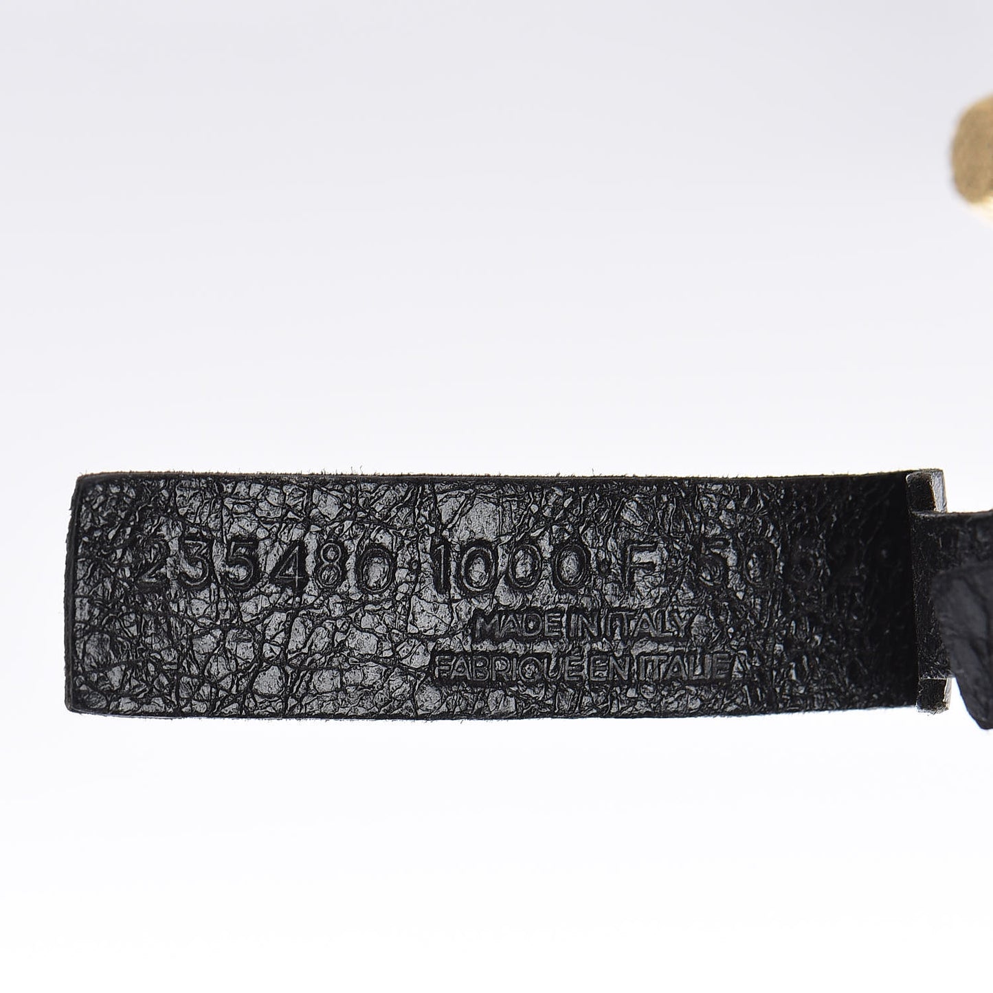 Agneau Arena Giant 12 Gold Hardware M Bracelet Black