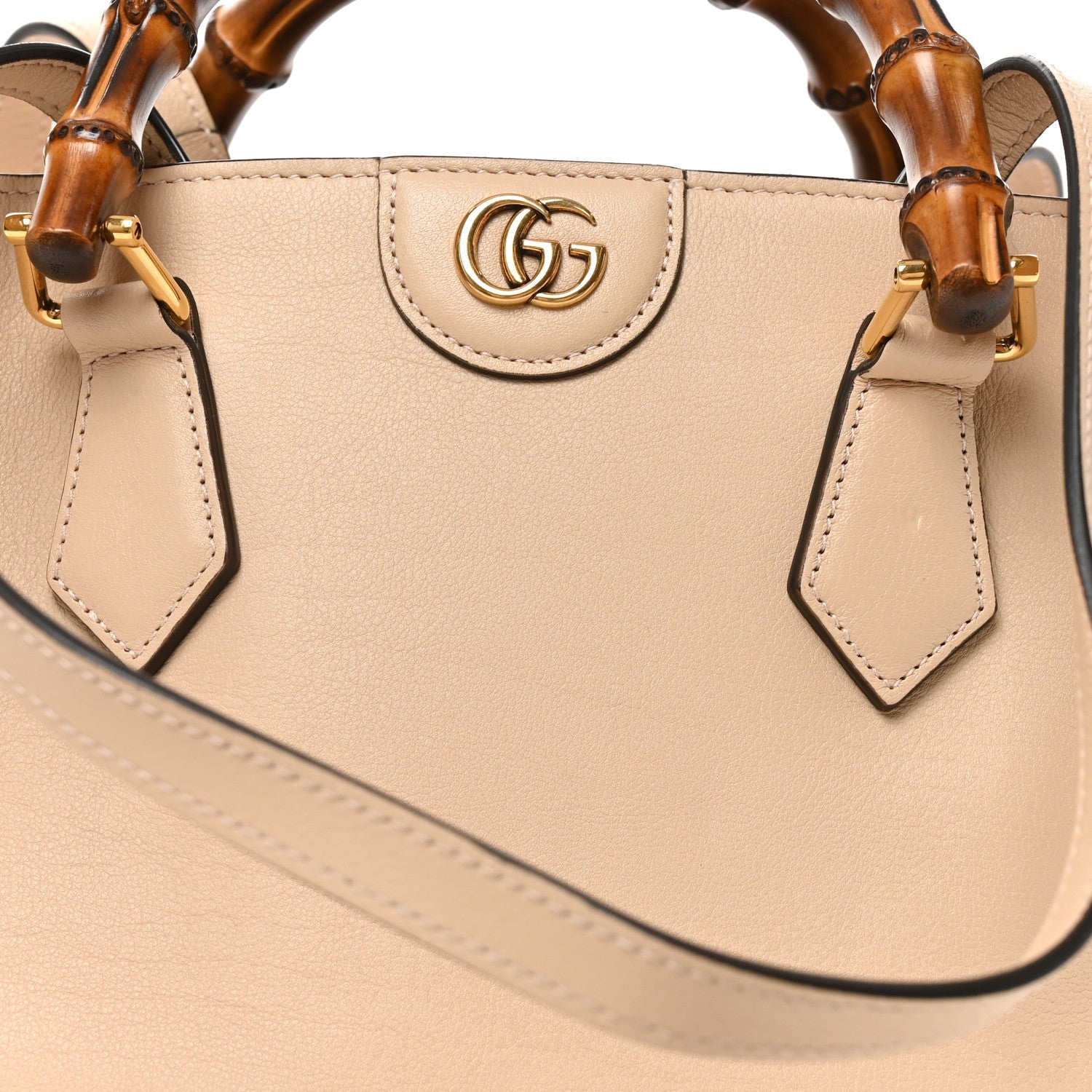 Gucci Calfskin Medium Diana Round Tote Bag Oatmeal 8 of 10