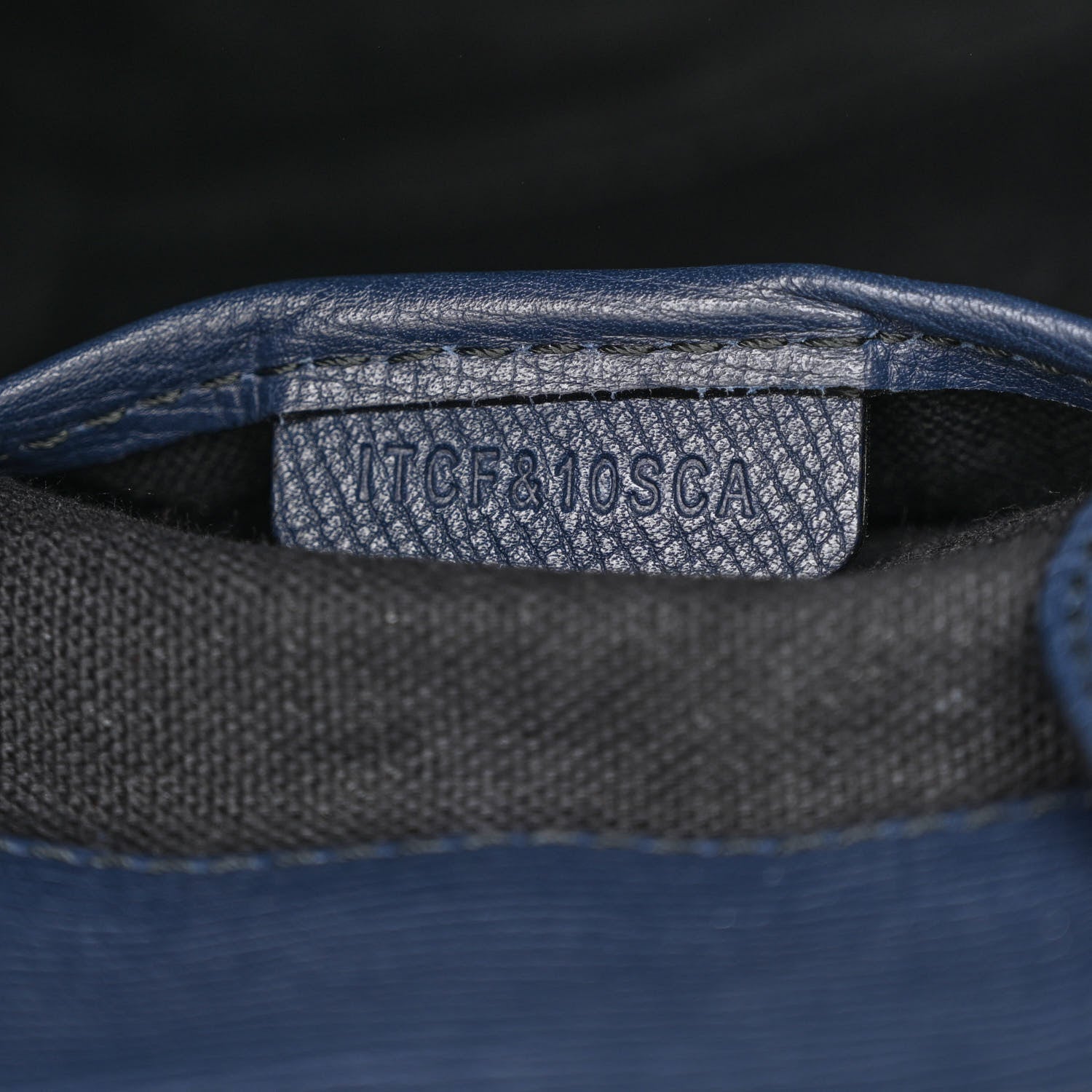 Burberry Grainy Calfskin House Check Small Banner Tote Ink Blue 7 of 12