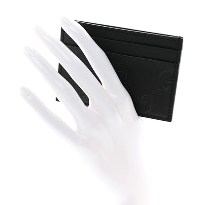 Gucci Rubber Effect GG Embossed Card Holder Black 2 of 7