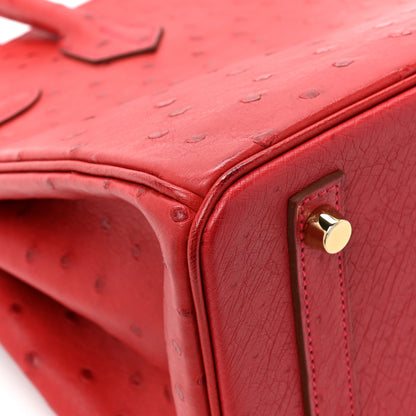 Hermes Ostrich Birkin 30 Rouge Vif 11 of 14