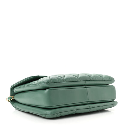Chanel Lambskin Quilted Small Trendy CC Flap Dual Handle Bag Light Green 3 of 9