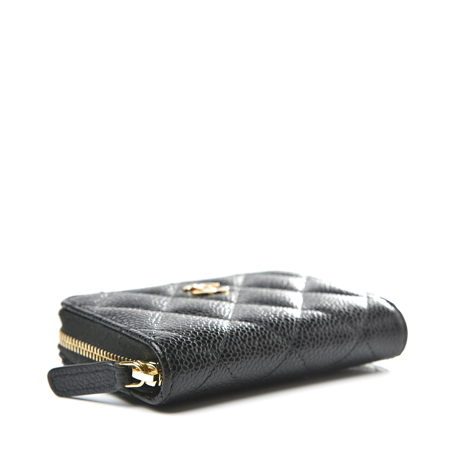 Chanel Caviar Quilted Zip Coin Purse Black 4 of 8