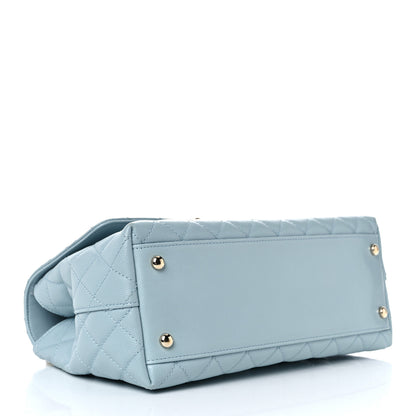 Chanel Caviar Quilted Small Coco Handle Flap Light Blue 4 of 14