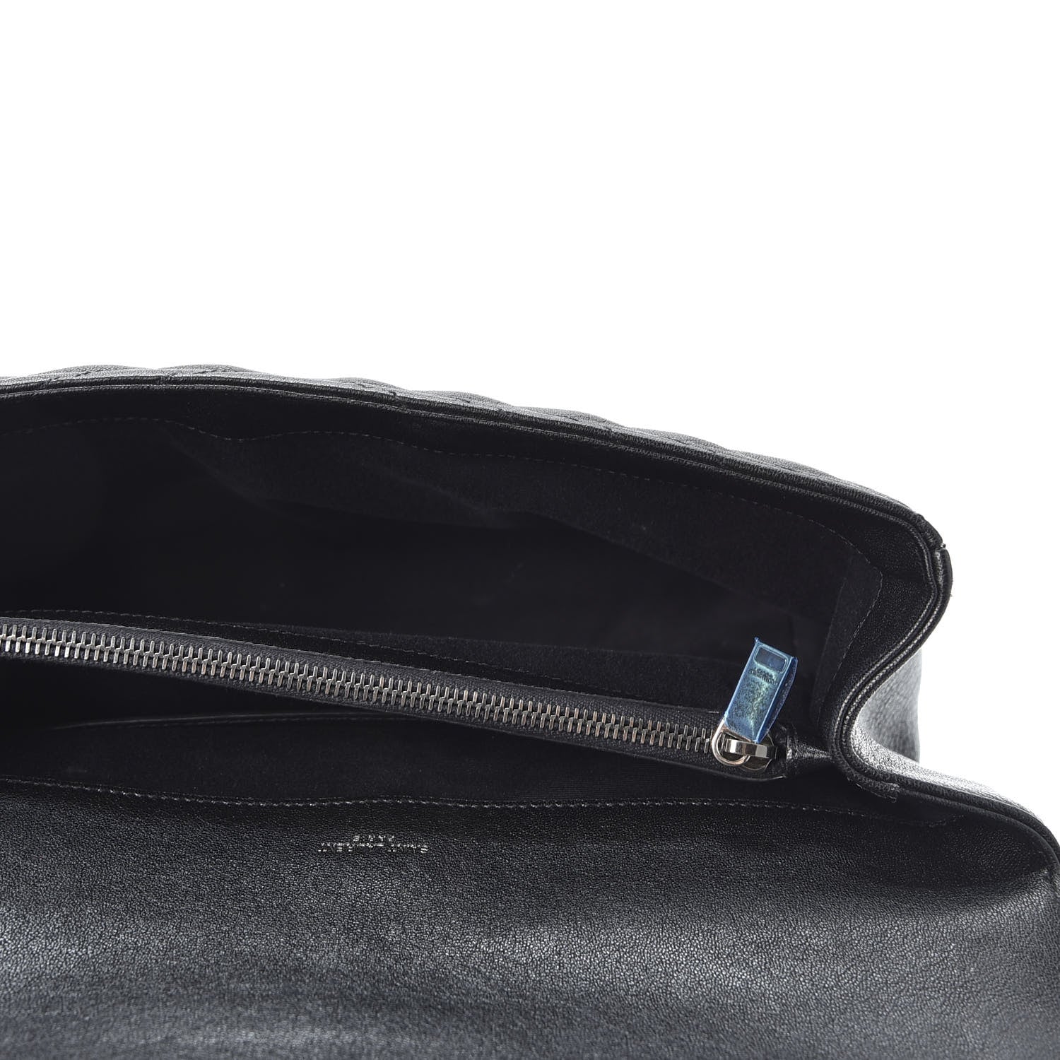 Saint Laurent Sheepskin Matelasse Chevron Monogram Large College Satchel Black 4 of 9