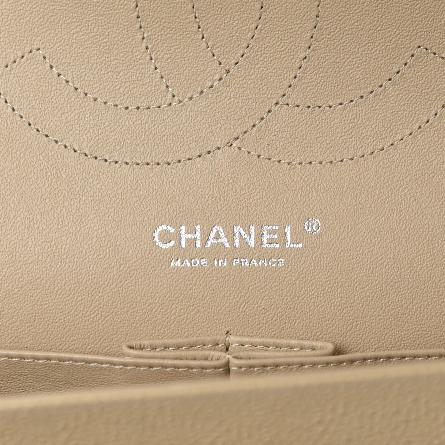 Chanel Caviar Quilted Jumbo Double Flap Beige 9 of 11