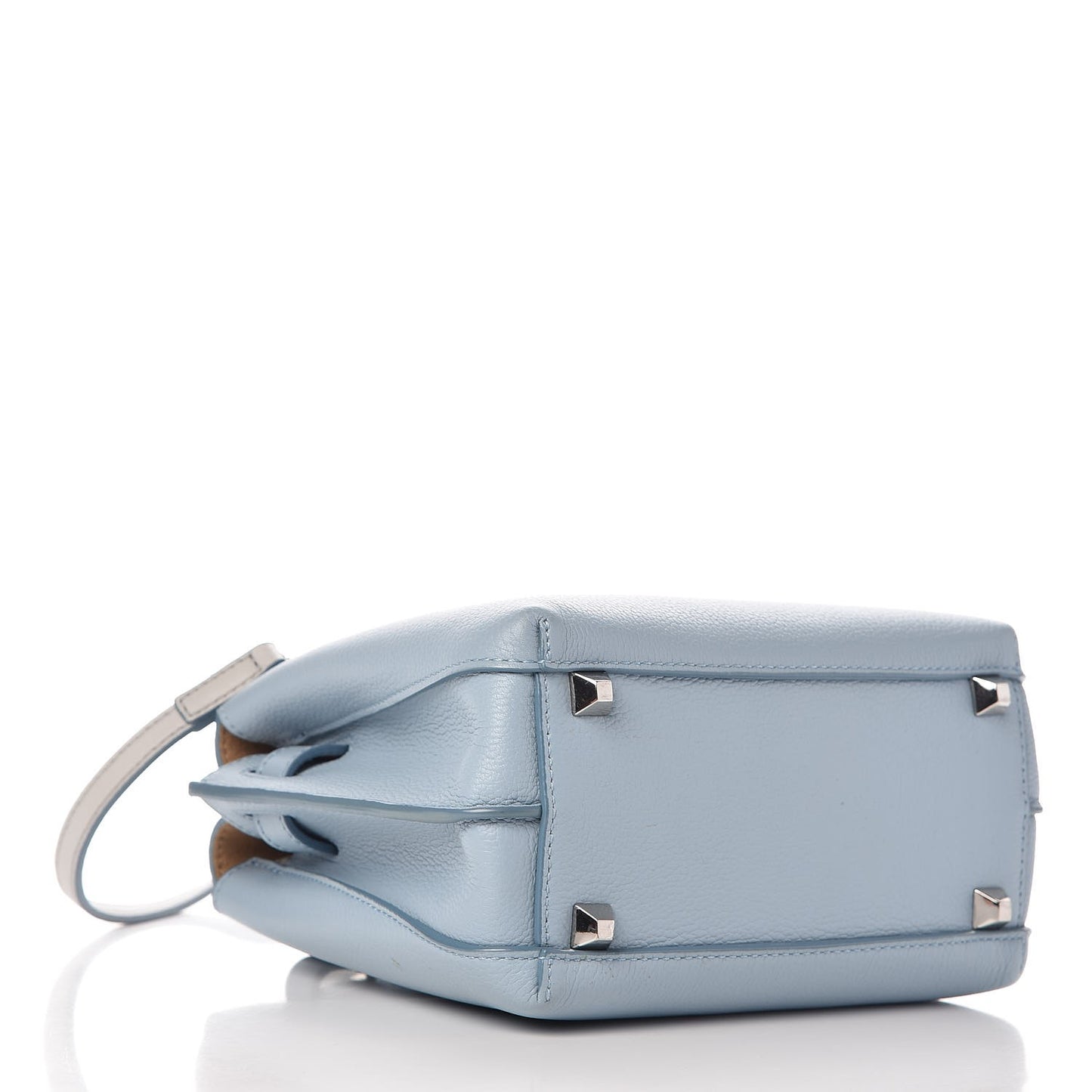 Grained Calfskin Mini Milla Tote Sky Blue