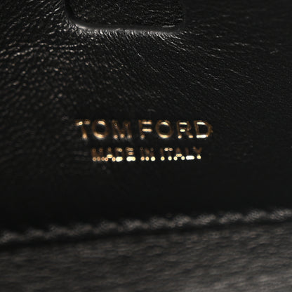 Tom Ford Coated Metallic Denim Mini Label Chain Shoulder Bag Iced Nude 6 of 13