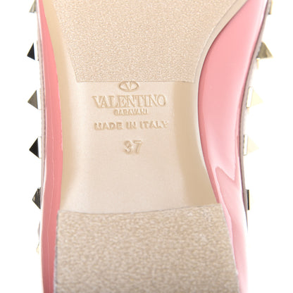 Valentino Garavani Patent Rockstud Cage Ballerina Flats 37 Ninphea Poudre 8 of 10