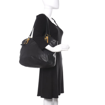 Prada Soft Calf Tote Black 2 of 16