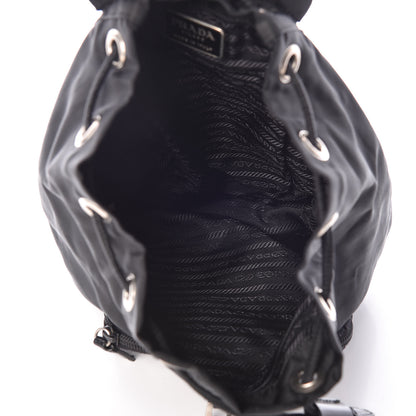 Prada Nylon Vela Mini Cinch Backpack Black 7 of 9