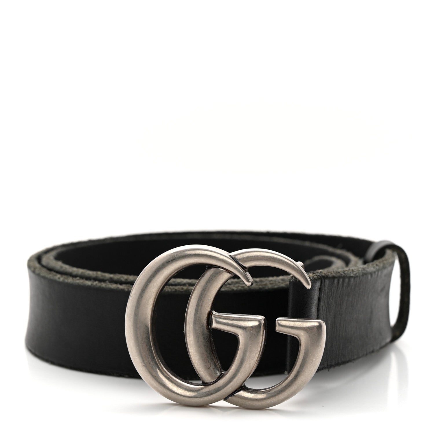 Gucci Cuoio Toscano Nickel Double G 30mm Belt 70 28 Black 1 of 7