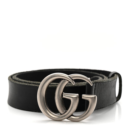 Gucci Cuoio Toscano Nickel Double G 30mm Belt 70 28 Black 1 of 7