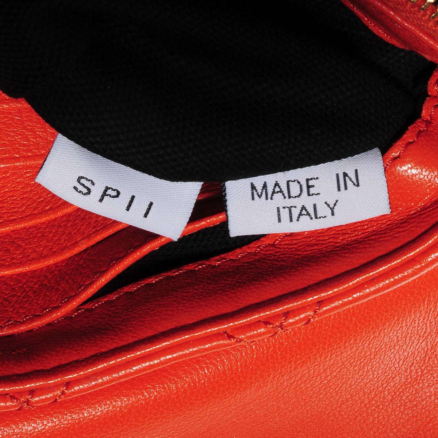 Quilted Lambskin The Small Single Flap Orange