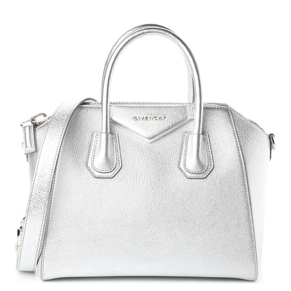 Givenchy Metallic Sugar Goatskin Small Antigona Silver 1 of 10