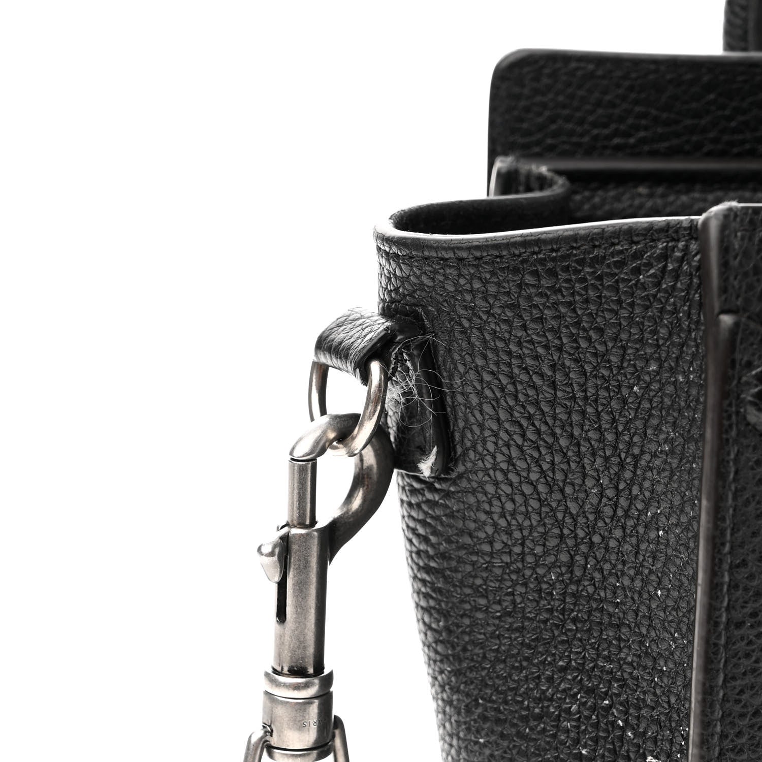 Celine Drummed Calfskin Nano Luggage Black 13 of 13
