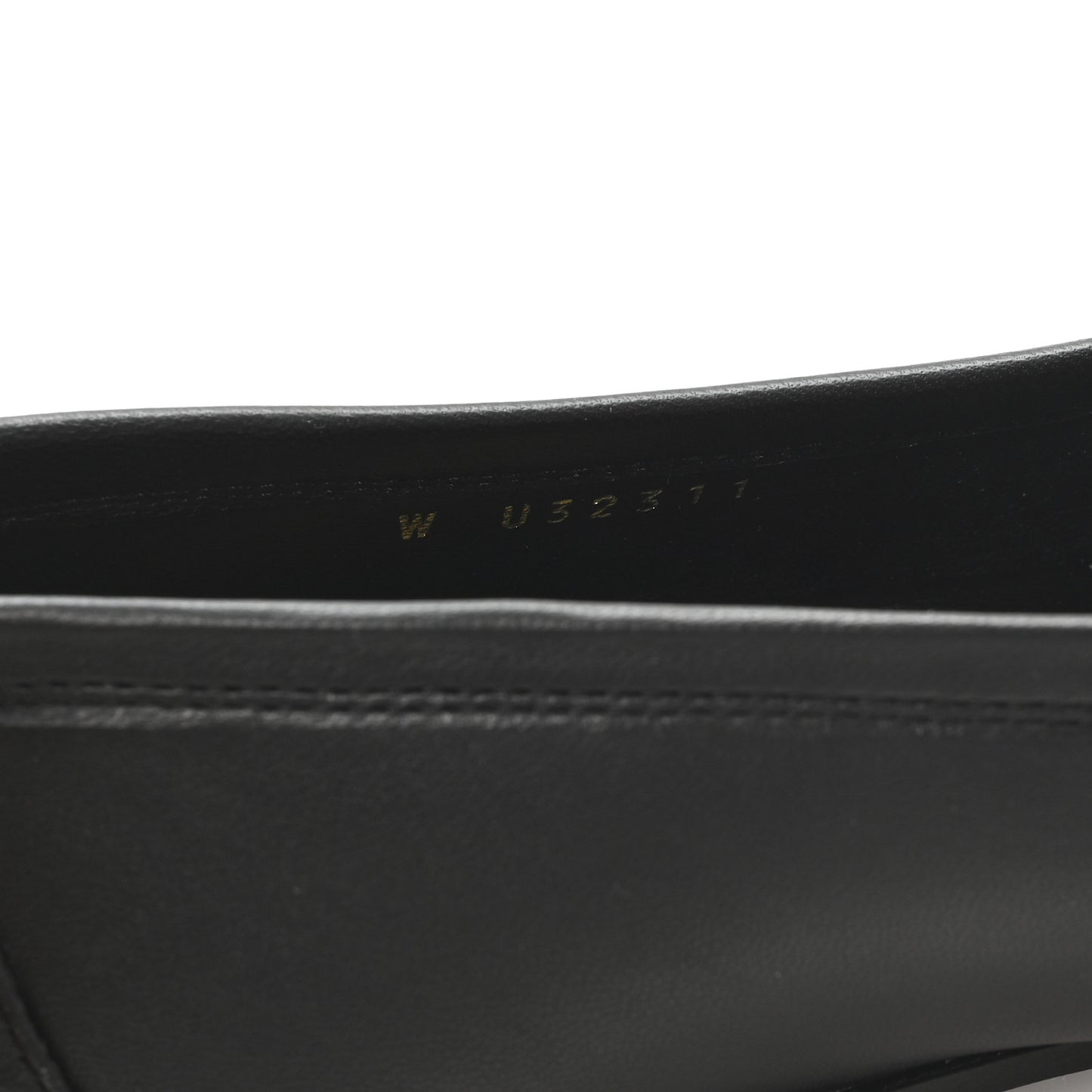 Calfskin Womens Stitched CC Loafers 38 Black