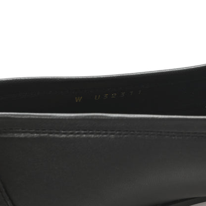 Chanel Calfskin Womens Stitched CC Loafers 38 Black 8 of 10