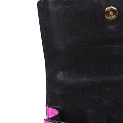 Saint Laurent Metallic Calfskin Small Monogram Sunset Fuchsia 11 of 12