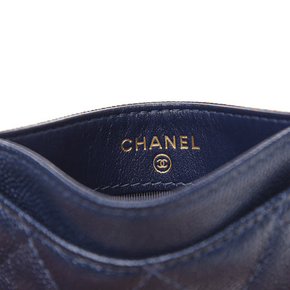 Chanel Caviar Quilted Card Holder Blue 5 of 8