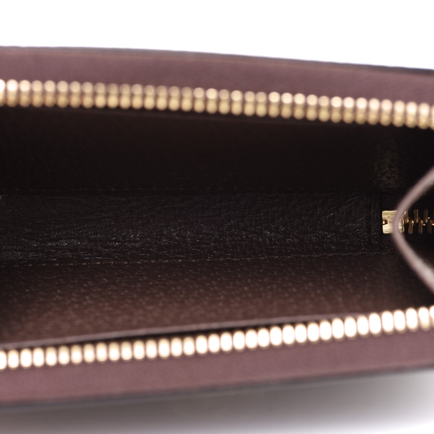 GG Supreme Monogram Textured Dollar Calfskin Web Ophidia Zip Around Card Case Wallet Beige Ebony New Acero