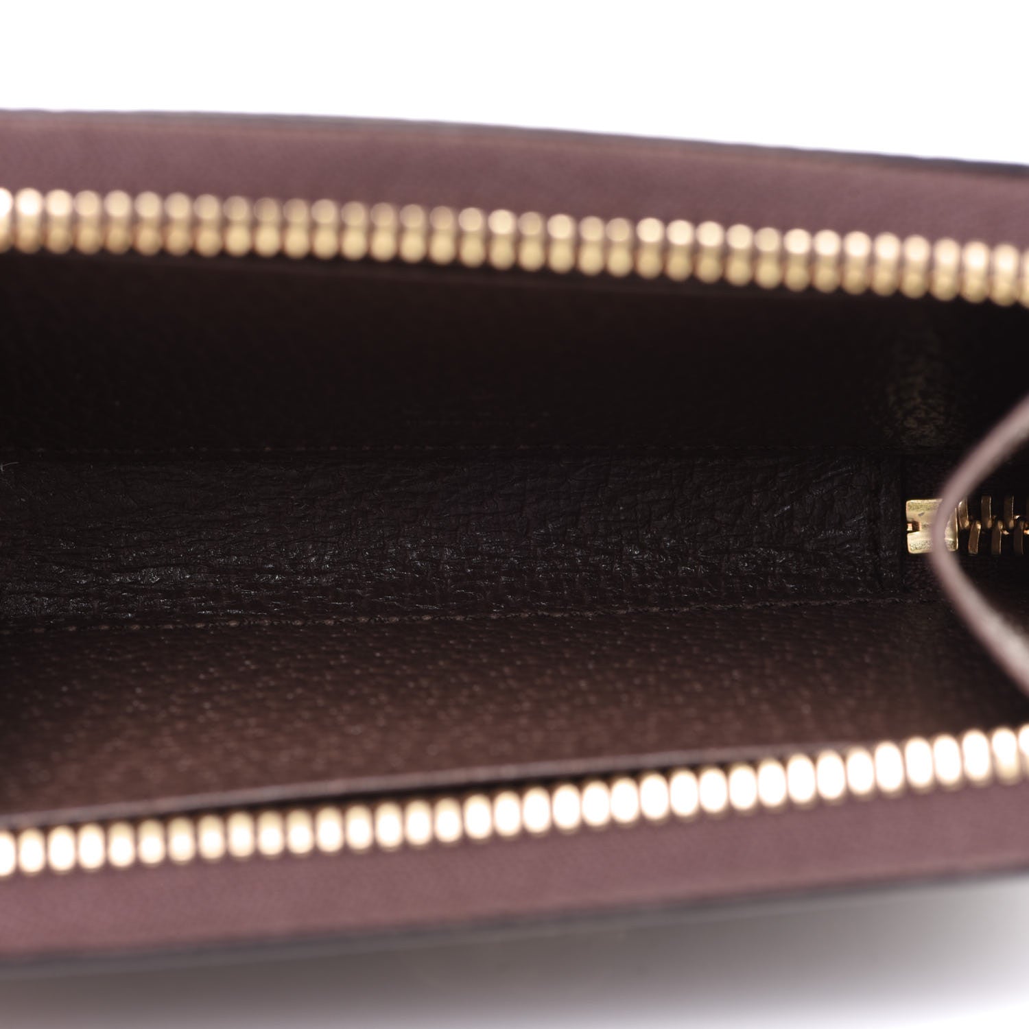 Gucci GG Supreme Monogram Textured Dollar Calfskin Web Ophidia Zip Around Card Case Wallet Beige Ebony New Acero 5 of 8