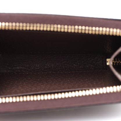 Gucci GG Supreme Monogram Textured Dollar Calfskin Web Ophidia Zip Around Card Case Wallet Beige Ebony New Acero 5 of 8
