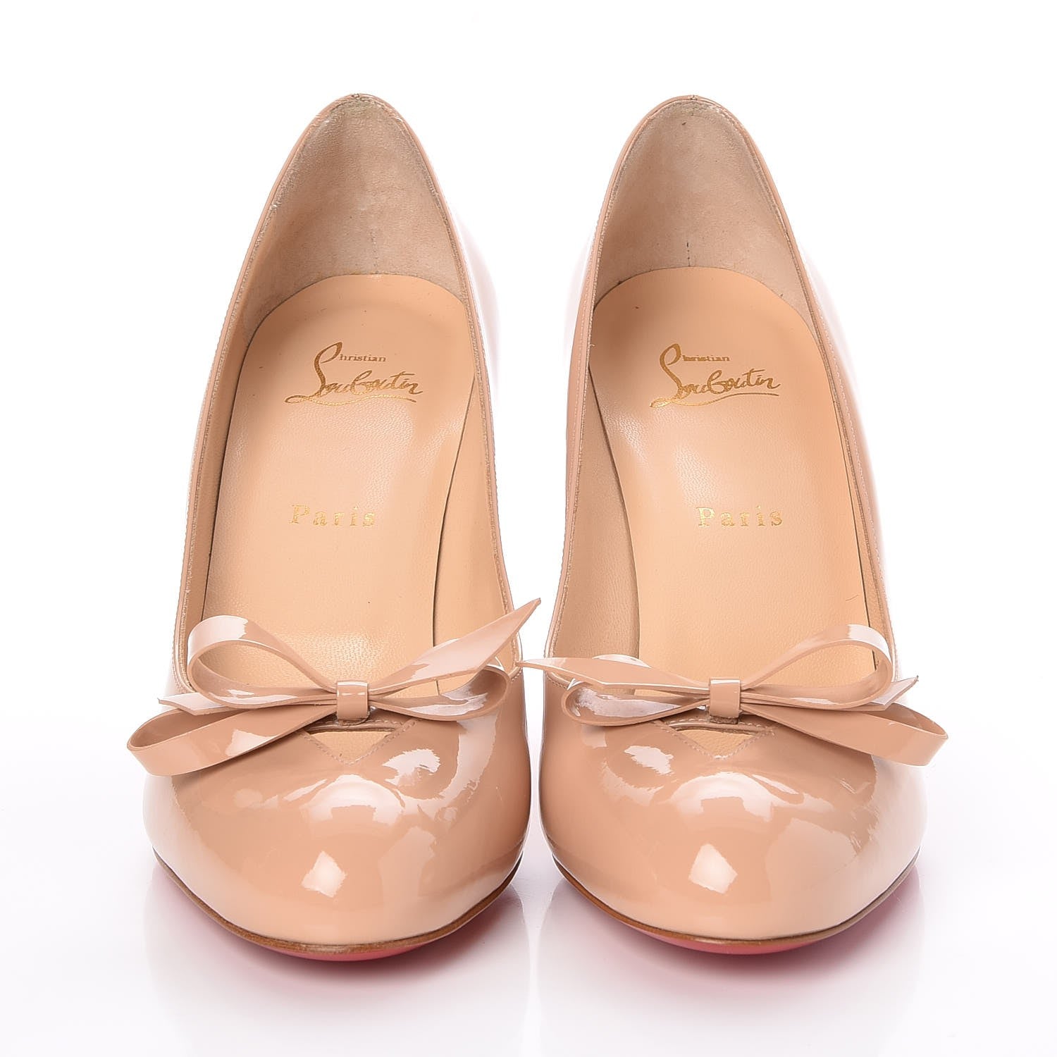 Christian Louboutin Patent Vinodo 85 Pumps 41 Beige 2 of 7
