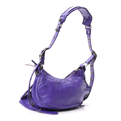 Balenciaga Agneau Arena Le Cagole Shoulder Bag XS Purple 4 of 11