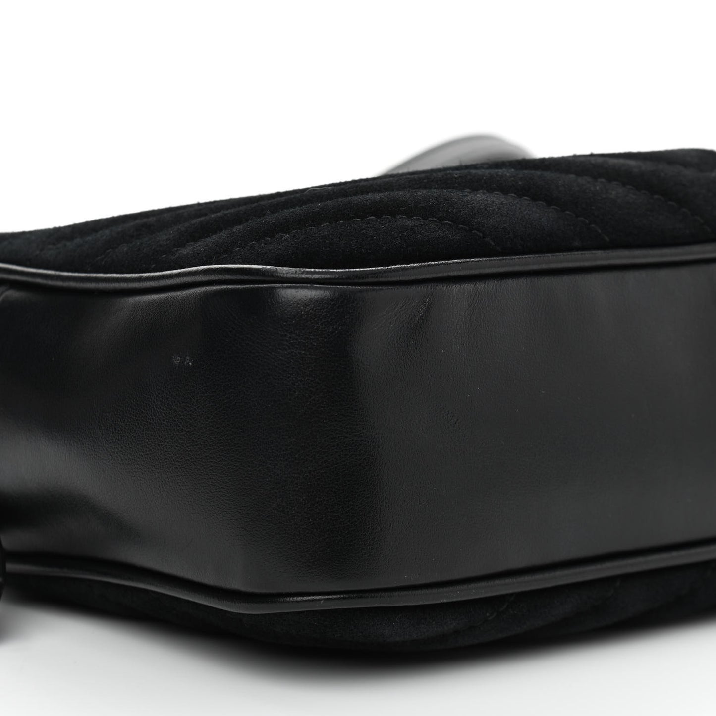 Suede Calfskin Monogram Lou Camera Bag Black